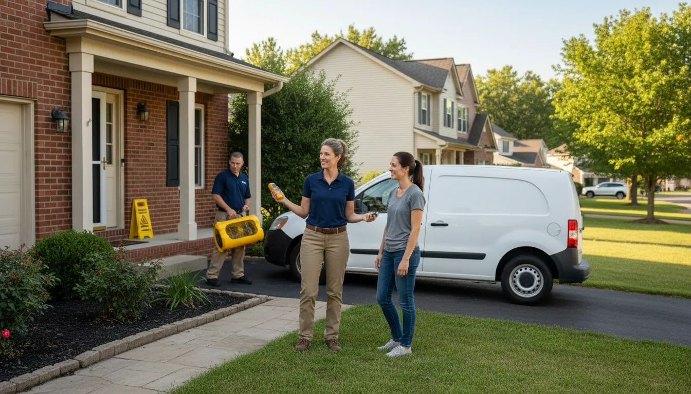 Residential water damage restoration in Smithdale, MS
